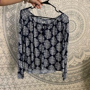 Aeropostale Patterned Flowy Shirt